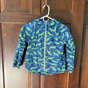 L.L. Bean Kids rain jacket - Blue and Green Alligator Design